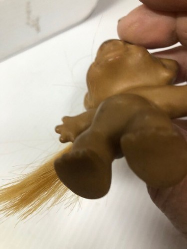 Rare Vintage 60s 3" Dam Tab Troll doll blonde/orange hair Made in Hong Kong-68 - Picture 6 of 12