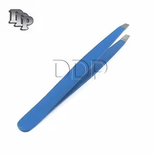 Proffesional Blue Color Eyebrow Tweezer Slanted Hair Beauty Woman Beauty Makeup