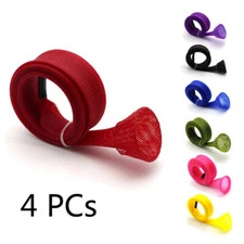 4 pcs Multi-Color Fishing Rod Sleeves Protector Flexible Casting Pole Cover