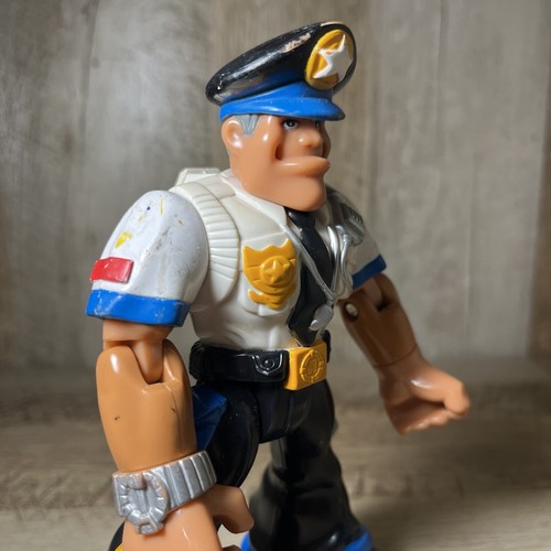 ⭐️ 2000 Rescue Heroes Sergeant Siren Blaze Busters Modellino 6" Fisher-Price - Foto 5 di 5
