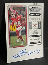 2022 Panini Contenders NFL Rookie Ticket RC Skyy Moore On-Card Auto
