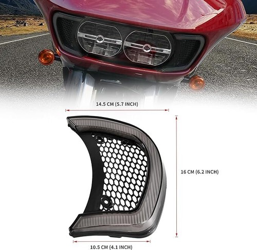 For Road Glide 2015-2024 LED Headlight Vent Accent Turn Signal Indicator Lights - Bild 6 von 12