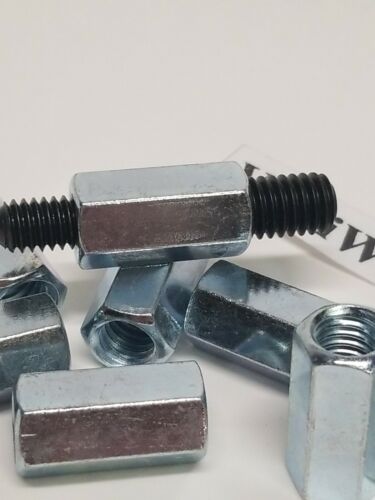 5/16-18" to 3/8-16" Reducer Coupling Nut - Zinc plated Rod Coupler (50 pc) Zinc - Picture 2 of 3