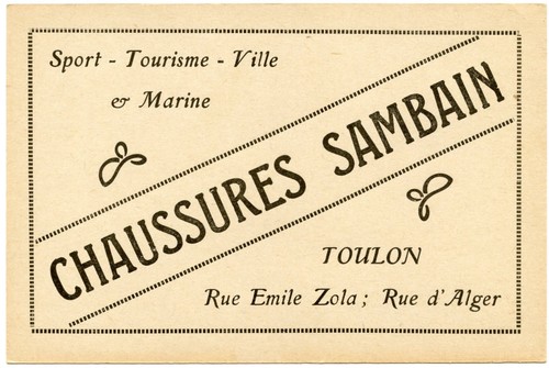 GRAND CHROMO. Chaussures SAMBAIN . TOULON . Caricature COSAQUE . - Picture 2 of 2
