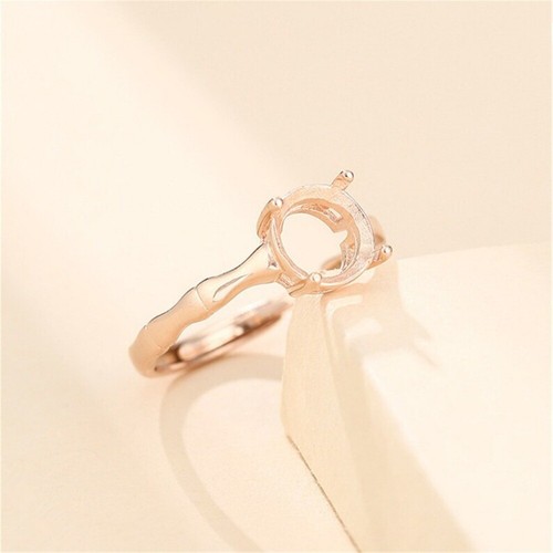 Ring Blank for 3-10mm Round Cabochons 925 Silver Adjustable Ring Base - Picture 3 of 7