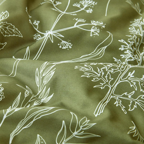 Olive Green King Comforter Set - King Size Comforter Set, 3 Pieces Cute Floral B - Picture 8 of 12