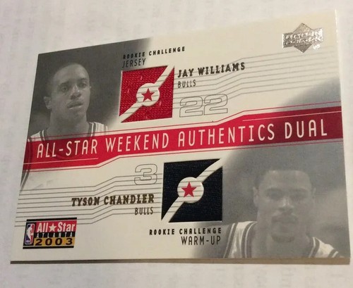 JAY WILLIAMS T.CHANDLER ROOKIE JERSEY 2003/04 UD ALL STAR CHICAGO BULLS C STORE - Picture 2 of 8
