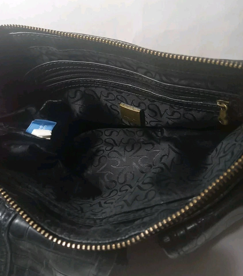 Bolso de hombro Simply Vera negro imitación cuero estampado animal Foto 4 de 4