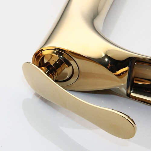 Luxury Waterfall Gold Bathroom Basin Vessel Sink Mixer Faucet Single Lever Taps - Picture 5 of 11