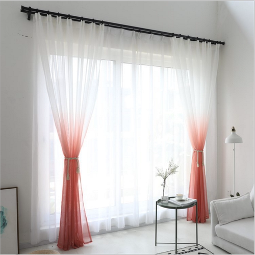 Sheer Mesh Window Curtain Drape Fabric Gradient Color See Through Sold By Metre - Picture 14 of 19