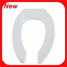BEMIS OPEN FRONT Toilet Seat  Elongated, White       r15