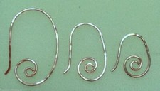 Small, Medium or Large Interchangeable Earring Wires Rose, YG Filled or Silver