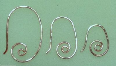 Small, Medium or Large Interchangeable Earring Wires Rose, YG Filled or Silver
