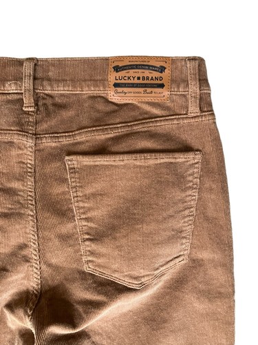 NWT Lucky Brand Stevie High Rise Flare Stretch Corduroy Pants Pecan Women’s 12 - Picture 12 of 13