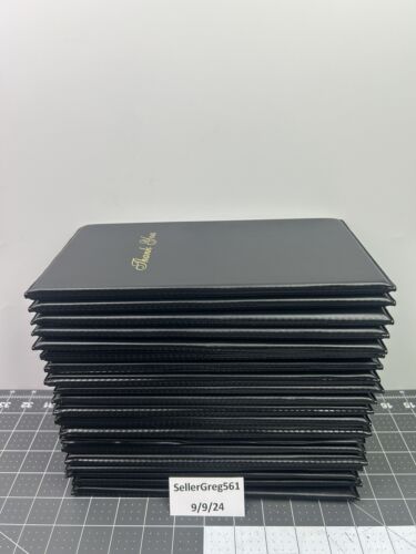 Guest Check Card Holder Presenter 20 Pack Restaurant Server Bill Book Black