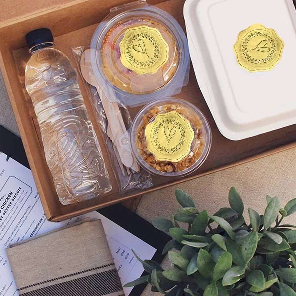 Wachssiegel SelbstklebendBriefumschlag Aufkleber Geprägtes HerzSticker Hochze... - Bild 4 von 4