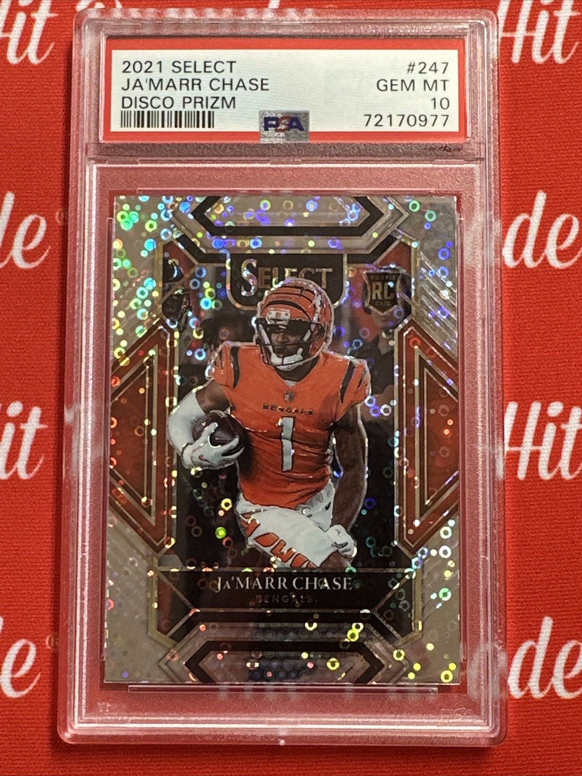 2021 Select Ja’Marr Chase Disco Prizm #247 PSA 10 Club Level