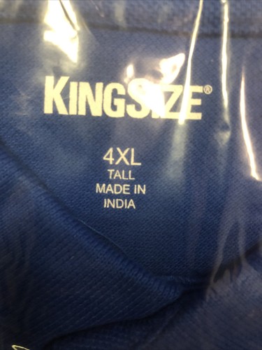 Polo Talla King Azul Real 3 Botones Talla 4 XL Alto - Imagen 9 de 9