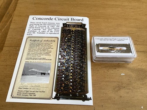 BAC Aerospatiale Concorde segment of test flight capacitor 1969 Rare Trubshaw.