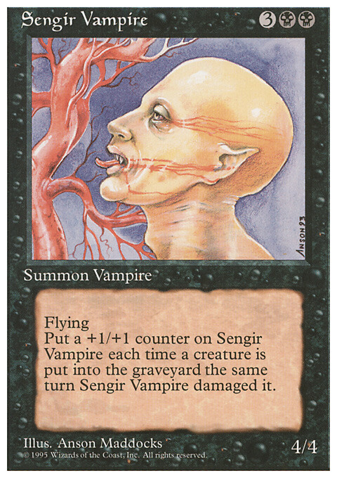 MTG Magic the Gathering Sengir Vampire (160/379) Fourth Edition LP