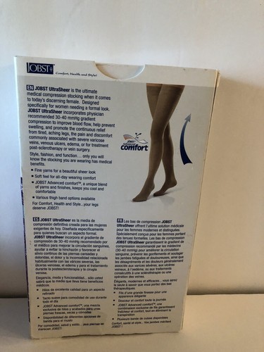 Jobst UltraSheer Womens Medical Compression stockings 30-40mmHG Medium - Picture 4 of 8