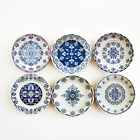Miniature Blue Floral Ceramic Plates Set – Handmade Dollhouse Kitchen Decor 1:12
