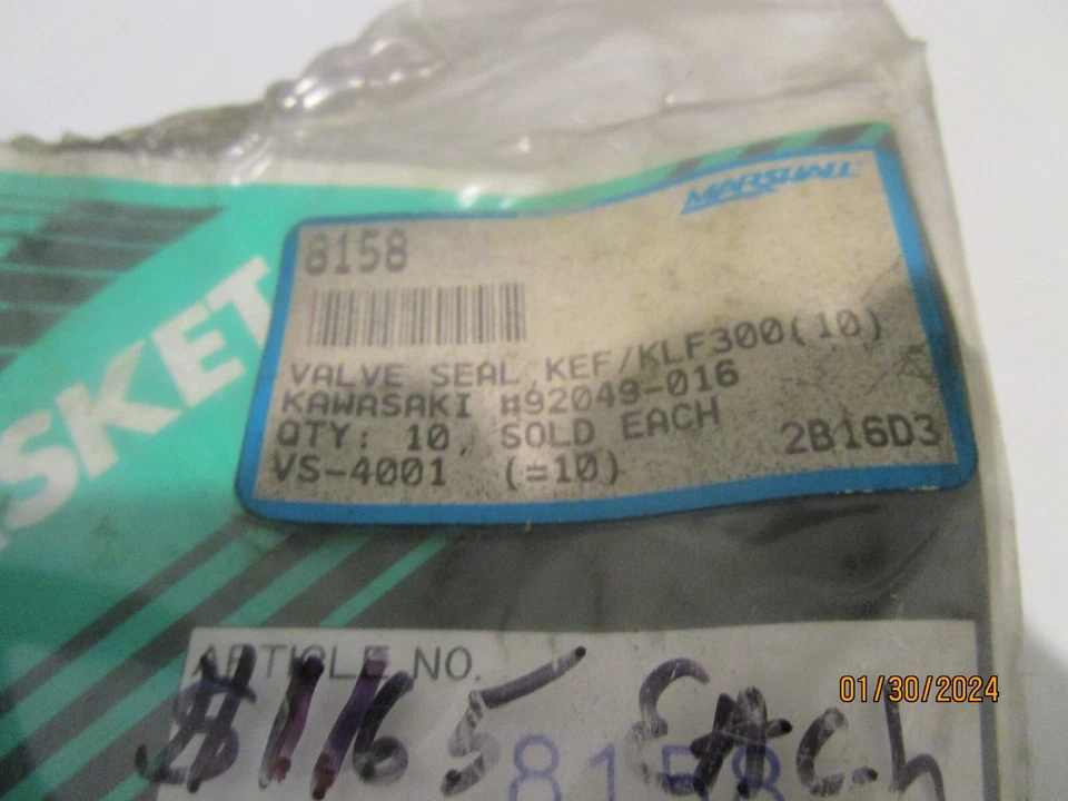 Nueva válvula de sello de aceite Kawasaki KZ400 KZ650 KZ900 KZ900 Vesrah N.º de parte: 92049-016 Foto 4 de 4