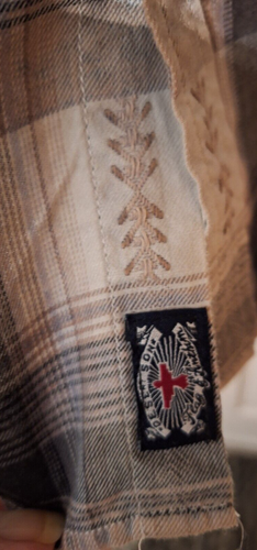 Camisa SS Desert Son Bandera e Himno Para Hombre Abotonada Perla A Presión Azteca 2XL - Imagen 6 de 7