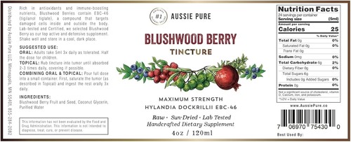 Aussie Pure Blushwood Berry EBC-46 Liquid Tincture, 120ml Bottle, Alcohol Free - Picture 5 of 10