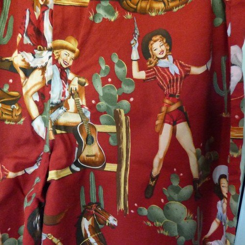 NEW LIZZY DRIPPIN 100% COTTON DRAWSTRING PANTS VINTAGE COWGIRLS GUITARS USA M - Picture 9 of 11