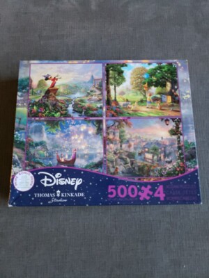 DISNEY THOMAS KINKADE 500 X 4 JIGSAW PUZZLES: FANTASIA, TANGLED