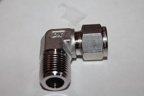 DK-Lok Codo Macho 1/2" Tubo OD x 1/2 pulg. MNPT CODO MONTAJE DLM-8-8n-s - Imagen 2 de 3