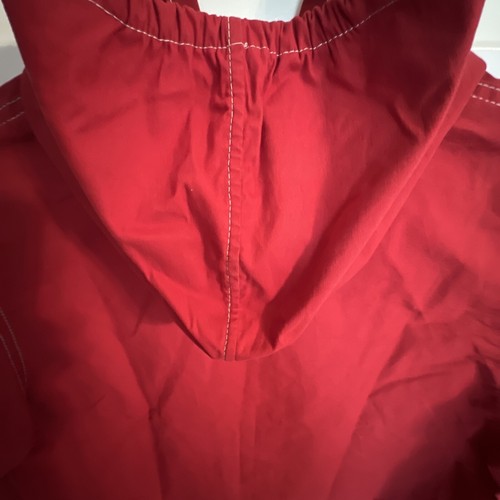 VTG Galipette France Raincoat Child Red Hooded Pockets Jacket Quality ~ Size 7a - Picture 8 of 15