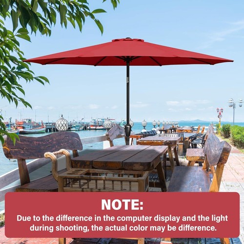 9ft Patio Umbrella Replacement Canopy Top Cover Fits 8 Ribs Outdoor Yard 4 Color - Picture 62 of 80