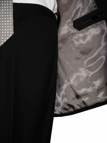 ENZO 100% Wool Italy 2-Button Solid Black Men's Suit Size 36S 40S 38R - Picture 9 of 9