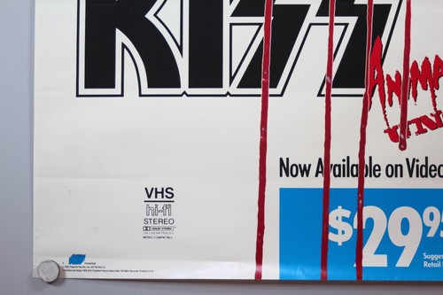KISS ANIMALIZE  LIVE Uncensored, 1985 VHS PROMO Poster- RARE 25x36" B19-14-14 - Picture 5 of 7