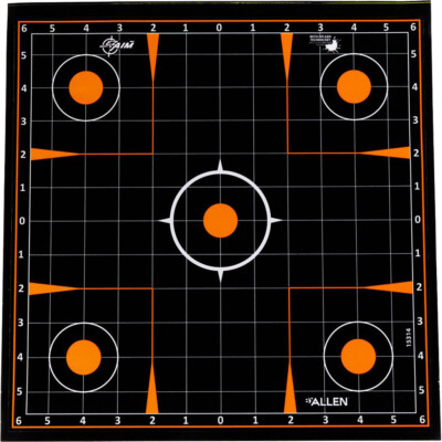 EzAim Splash Sight-In Grid Adhesive Targets 8x8 6 pk.