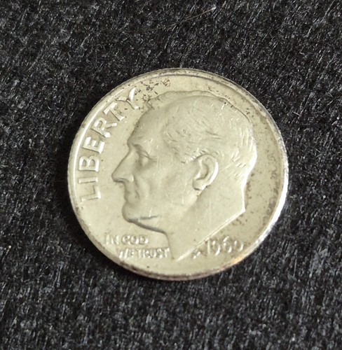 1960-D Roosevelt Dime AU 90% SILVER - Picture 2 of 6