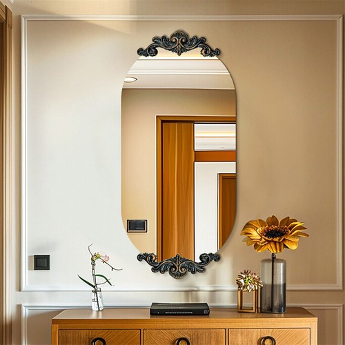 Oval Wall Mirror Mirror Vintage Baroque Mirror for Bedroom Livingroom Diningroom - Picture 2 of 20