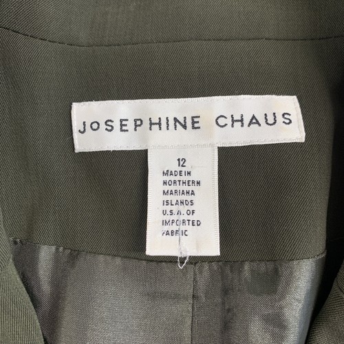 Vintage Josephine Chaus Two Piece Avocado Green Skirt Suit 12 Career Church - Picture 7 of 20