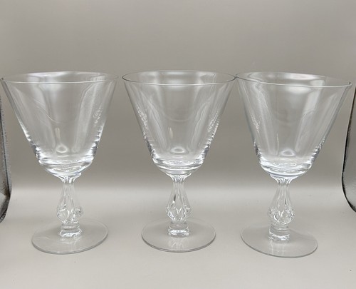 FOSTORIA KRISTALL 6 Stück #6065 SYMPHONIE klar 6 1/8" Wasserkelche Vintage - Bild 4 von 6