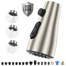 Metal Pull Down Spray Head for Kitchen Faucet, Faucet Head Replacement for Moen
