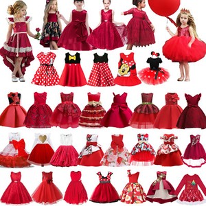 Kids-Baby-Girls-Red-Party-Dress-Princess-Wedding-Flower-Girls-Fancy-Tutu-Dress