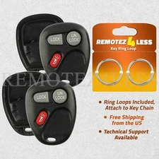 2 Replacement for Chevy GMC Keyless Entry Remote Car Key Fob Shell Case 1bt