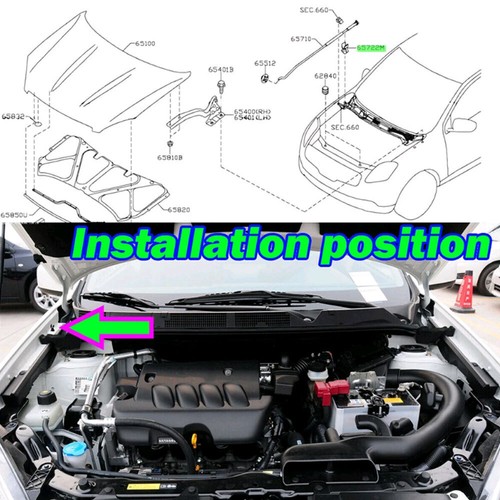 20pcs Bonnet Hood Rod Holder Clip For Nissan 200SX 300ZX 370Z Sentra 65722EB300 - Bild 9 von 12