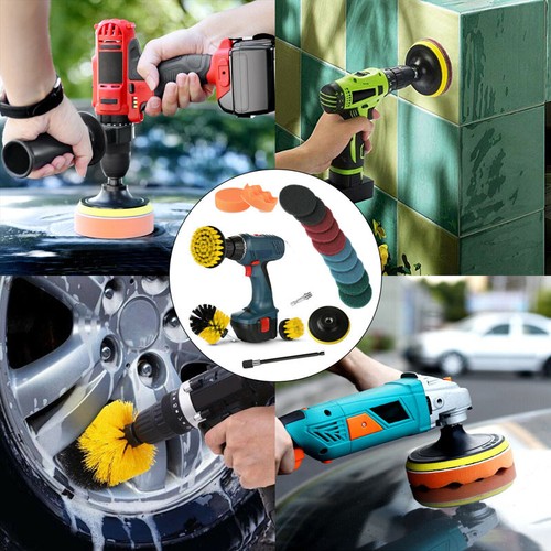 17Pc Car Detailing Brush Wash Auto Cleaning Kit Engine for Drill Wheel Clean Set - Bild 6 von 9