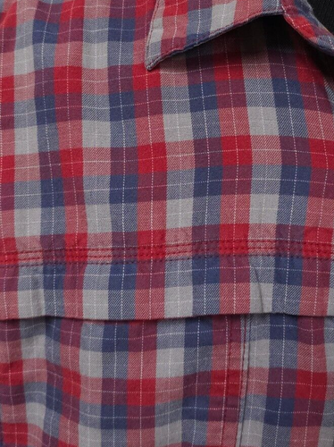 Carhartt XL Regular Red Grey Stripe/Check Relaxed Fit Button Long Sleeve Shirt - Picture 2 of 15