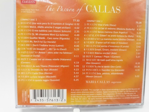 Passion of Callas-Maria Callas 2CD set New in Shrinkwrap - Picture 2 of 2