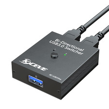 USB 3.0 Switch Selector, Bi-Directional USB Switch 2 in 1 Out / 1 in 2 Out, MLEE