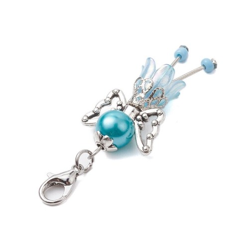 7pcs Elegant Angel Wing Pendant Accessories Featuring Pearls And Flower Factors - Picture 6 of 8